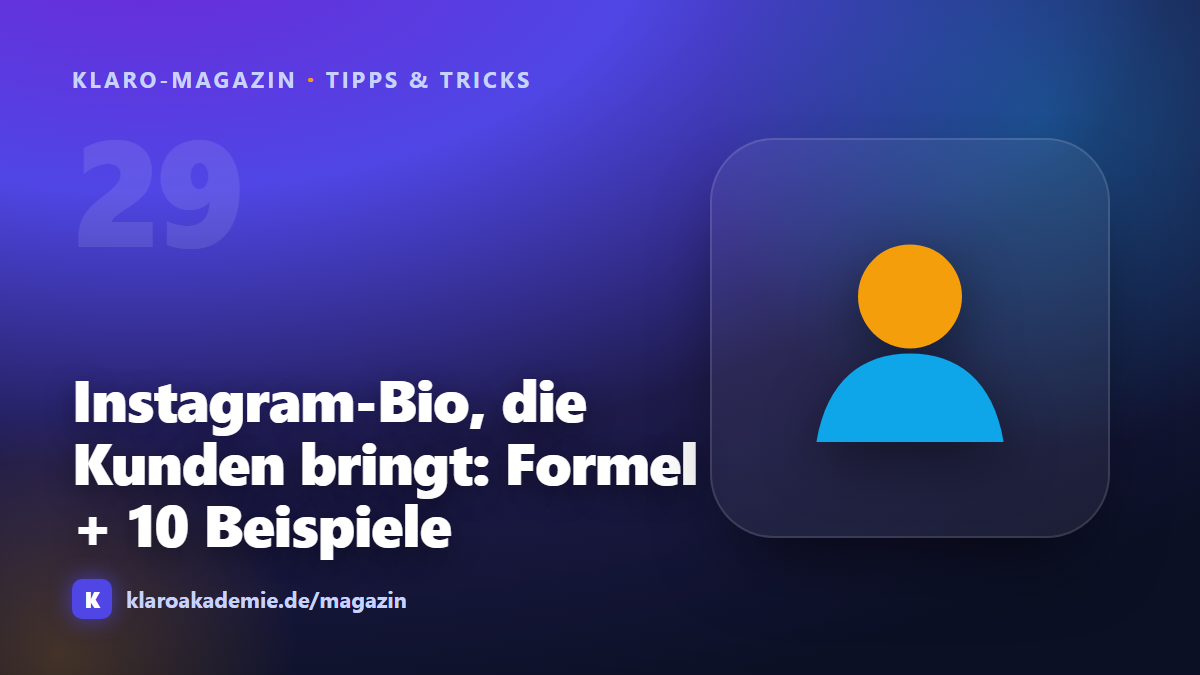 Instagram-Bio, die Kunden bringt: Formel + 10 Beispiele